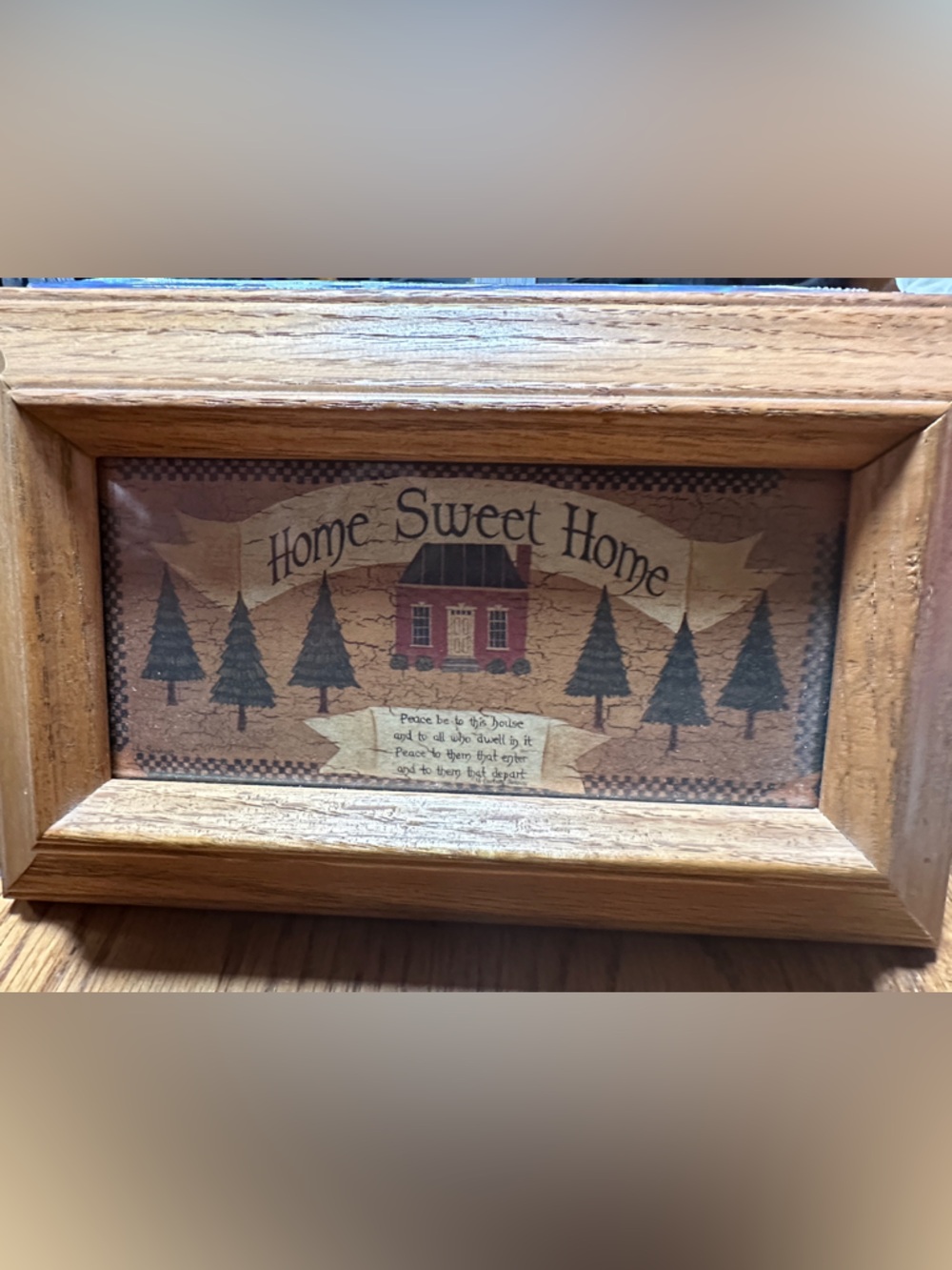 Source Unknown Home Sweet Home Framed Wall Art - Brown, Green, Red